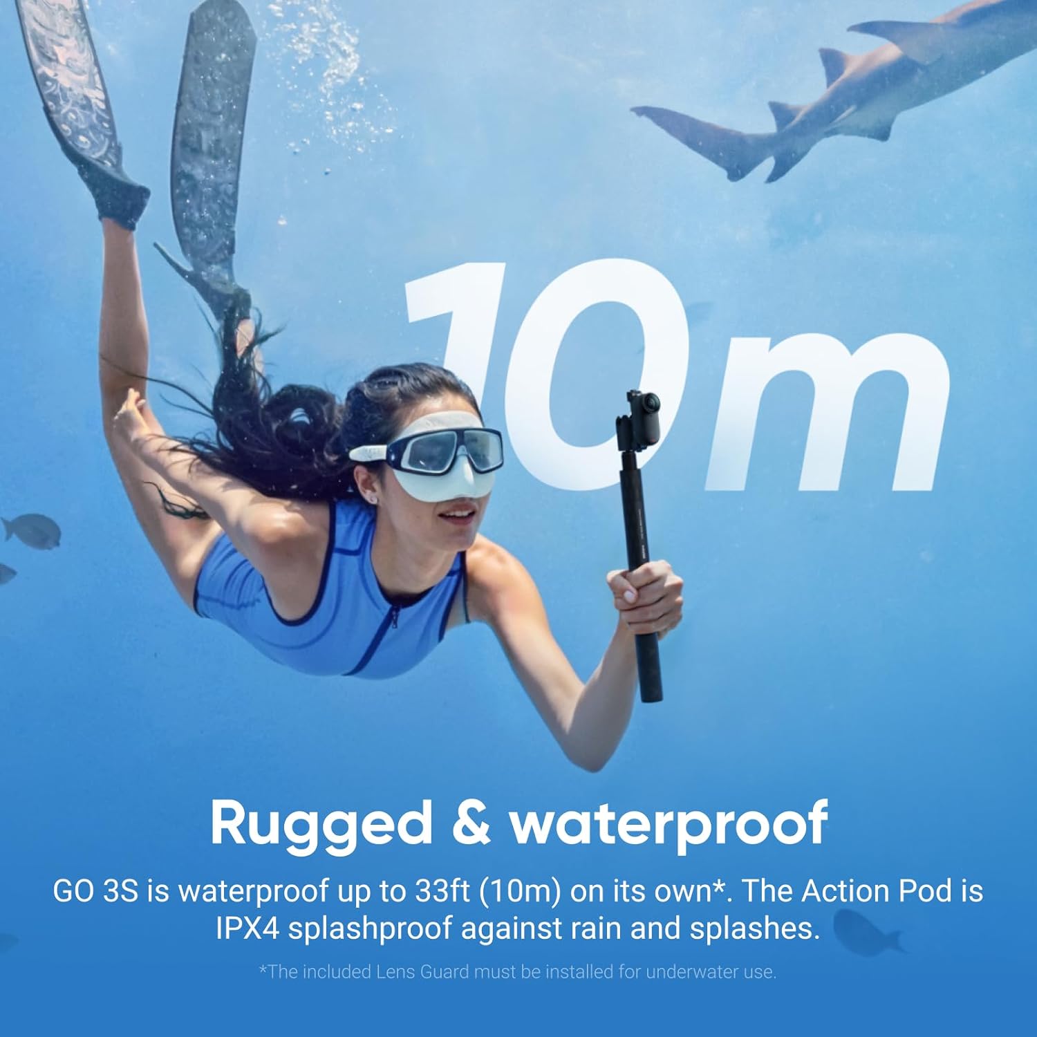 Insta360 GO 3S - 64 GB Black 4K Tiny Portable Vlogging Camera, Hands-Free POVs, Mount Anywhere, 140 Min Battery Life, 10m Waterproof, Pet POV - Image 6