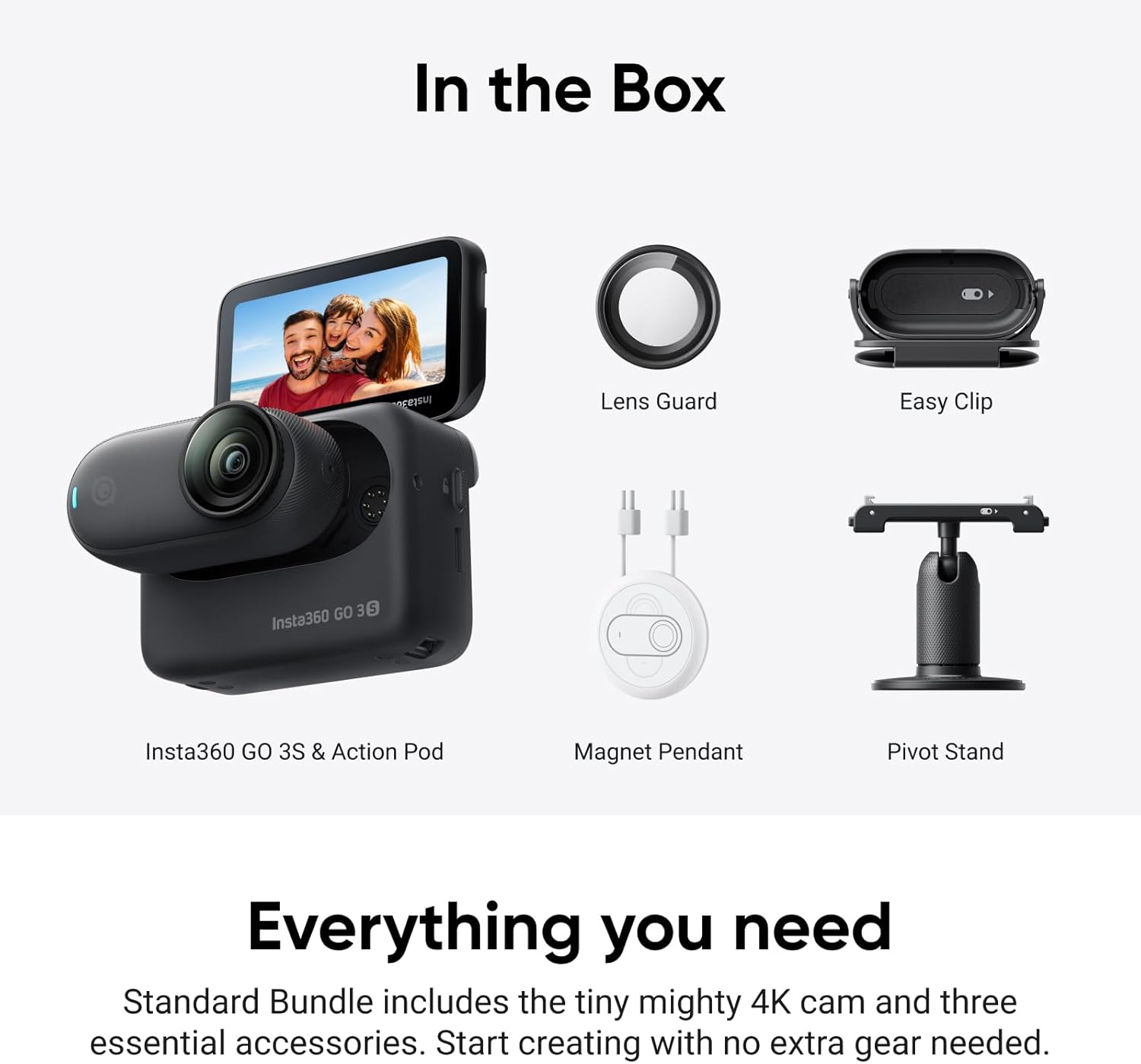 Insta360 GO 3S - 64 GB Black 4K Tiny Portable Vlogging Camera, Hands-Free POVs, Mount Anywhere, 140 Min Battery Life, 10m Waterproof, Pet POV - Image 8